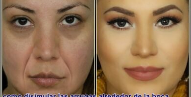 acabado perfecto con maquillaje de noche para labios con arrugas