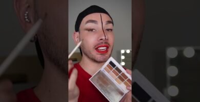 maquillaje según el horario de maquillaje para invitadas con vestido rojo